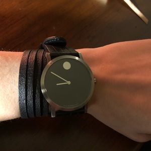 Movado Leather Wrap Watch